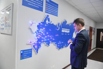 Москва. Заместитель генерального директора ИД `Комсомольская правда ` Роман Карманов в редакции.