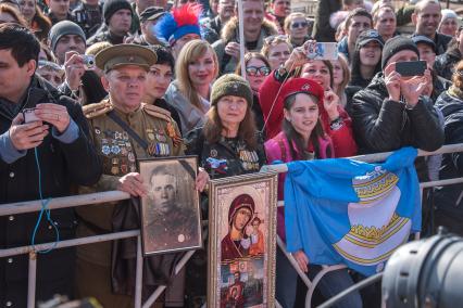 Крым. Во время праздничного мероприятия, посвященного пятой годовщины проведения Общекрымского референдума и воссоединения Крыма с Россией.