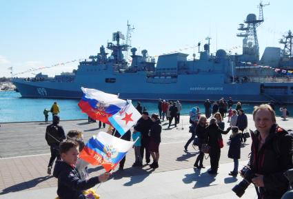 Крым.   Во время праздничного мероприятия, посвященного пятой годовщины проведения Общекрымского референдума и воссоединения Крыма с Россией.