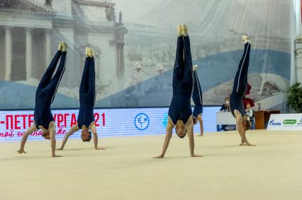 Санкт-Петербург.  во время Чемпионата по художественной гимнастике в ЦХГ `Жемчужина`.