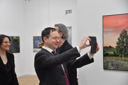 Москва. Помощник Президента Российской Федерации Владимир Мединский на открытии Общероссийского фестиваля природы `Первозданная Россия`.