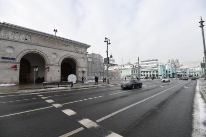 Москва. Вид на площадь Белорусского вокзала.