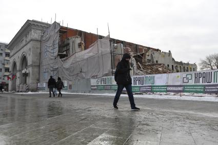 Москва. Вид на площадь Белорусского вокзала.