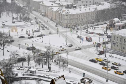 Москва. Панорама города с Храма Христа Спасителя.