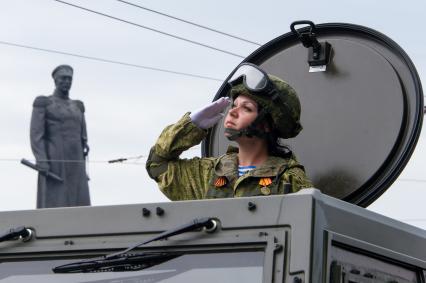 Крым, Севастополь.  Военная техника на военном параде в ознаменование 75-летия Победы в Великой Отечественной войне 1941-1945 годов.