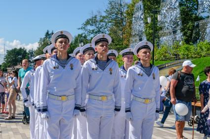 Санкт-Петербург, Кронштадт.  Во врепя праздничного открытия Музейно-исторического  парка  ` Остров фортов`.