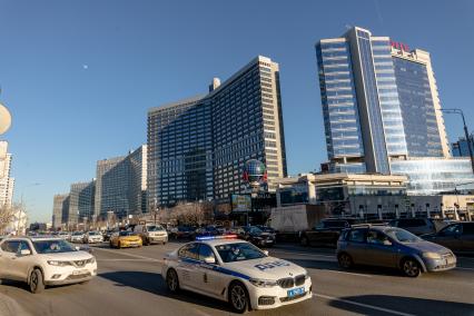 Москва. Автомобильное движение на Новом Арбате.