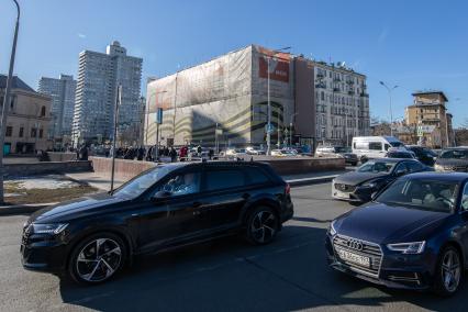 Москва.  Реконструкция Дома связи на Новом Арбате.