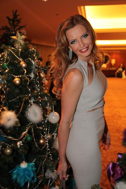 Lotte Hotel. Новогодняя вечеринка FASHION NEW YEAR 2011. На снимке: фотомодель, телеведущая Ольга Родионова