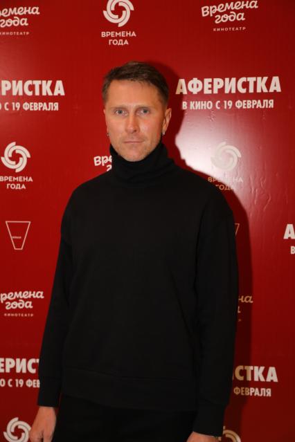 Кинотеатр ВРЕМЕНА ГОДА. Премьера фильма АФЕРИСТКА. 2021. На снимке: дизайнер Константин Гайдай