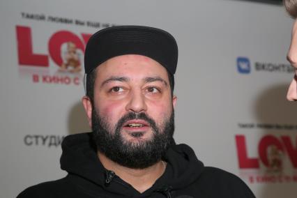 Кинотеатр КАРО ОКТЯБРЬ. Премьера фильма LOVE. 2021. На снимке: продюсер Давид Кочаров