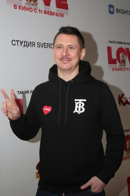 Кинотеатр КАРО ОКТЯБРЬ. Премьера фильма LOVE. 2021. На снимке: актер Тимур Батрутдинов