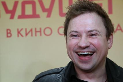 Кинотеатр КАРО 11 ОКТЯБРЬ. Премьера фильма ПАРА ИЗ БУДУЩЕГО. 2021. На снимке: актер Андрей Гайдулян