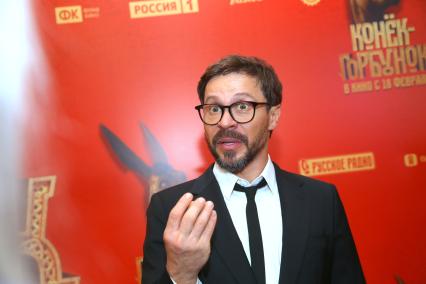 Кинотеатр ОКТЯБРЬ. Премьера анимационного фильма КОНЕК-ГОРБУНОК. 2021. На снимке: актер Павел Деревянко