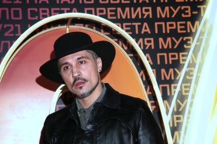 Ресторан ВОСХОД. Пресс-завтрак ПРЕМИИ МУЗ-ТВ 20/21. НАЧАЛО СВЕТА. 2021. На снимке: певец Дима Билан