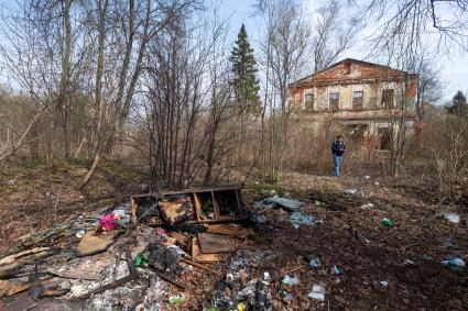 Московская облась, Домодедовский район. Вид  на развалины усадьбы Кузьминское.