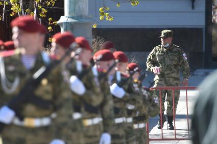 Екатеринбург. Генеральная репетиция парада Победы. Сотрудники росгвардии