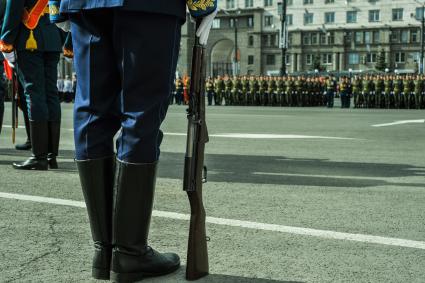 Челябинск. Генеральная репетиция парада, посвященного 76-й годовщине Победы в Великой Отечественной войне.