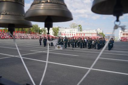 Самара. Военнослужащие во время парада, посвященного 76-й годовщине Победы в Великой Отечественной войне.