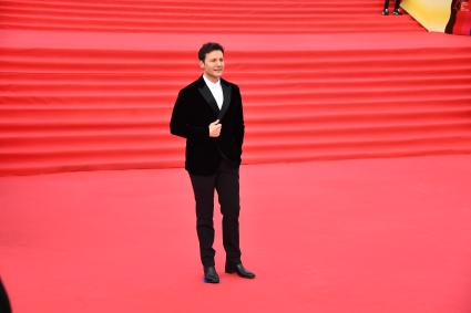 Москва. Актер Вячеслав Манучаров на церемонии закрытия 43-го Московского международного кинофестиваля в театре `Россия`.