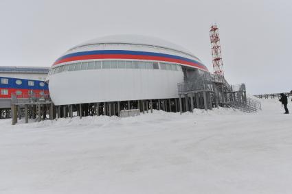 Архангельская область. Российская военная база `Арктический трилистник`на острове Земля Александры архипелага Земля Франца-Иосифа.