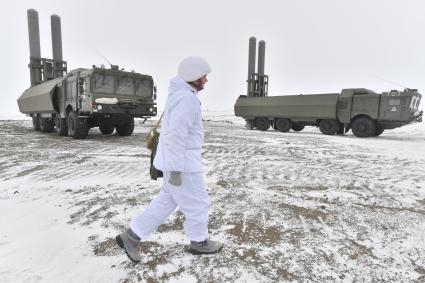 Архангельская область. Береговой ракетный комплекс `Бастион`на Российской военнвоенной базе `Арктический трилистник`на острове Земля Александры архипелага Земля Франца-Иосифа.