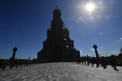 Московская область. Кубинка. Вид на храма Воскресения Христова - главный храм  вооруженных сил РФ в парке `Патриот`.