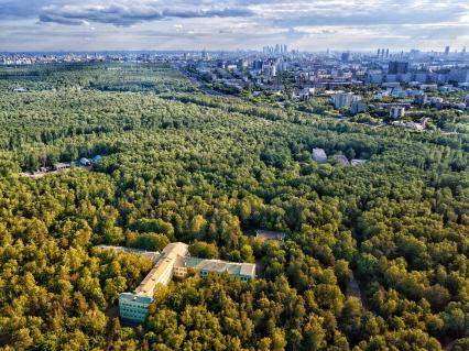 Москва. Район Богородское. Дом-самолёт - один из корпусов Центрального научно-исследовательского института туберкулеза
(ЦНИИТ).