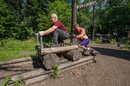 Москва. Спортивная площадка в Тимирязевском парке.