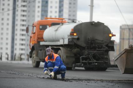 Екатеринбург. Ремонт моста на объездной городской дороге