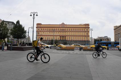 Москва. Вид на здание Федеральной службы безопасности (ФСБ) на Лубянской площади.