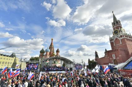 Москва.  Во время церемонии чествования команды Паралимпийского комитета России по итогам участия в XVI Паралимпийских летних играх в Токио.