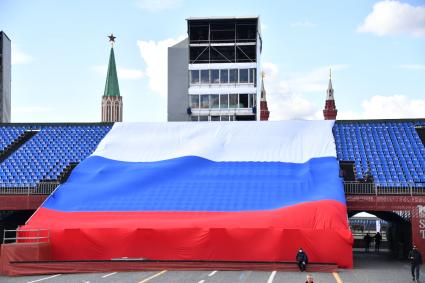 Москва.  Перед  началом церемони чествования команды Паралимпийского комитета России по итогам участия в XVI Паралимпийских летних играх в Токио.