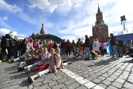 Москва.  Перед  началом церемони чествования команды Паралимпийского комитета России по итогам участия в XVI Паралимпийских летних играх в Токио.