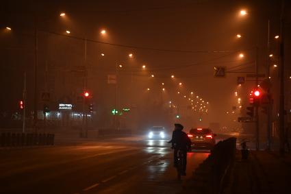 г.Якутск. Город, окутанный дымом от лесных пожаров.