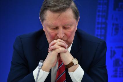 Москва. Спецпредставитель президента России по вопросам экологии Сергей Иванов на экологическом форуме РСПП.
