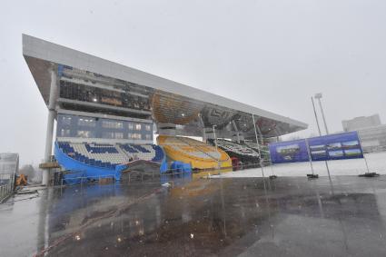 Москва. Во время реконструкции стадиона `Москвич` на Волгоградском проспекте.