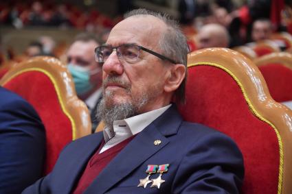 Москва. Руководитель казачьего хора Виктор Захарченко на заседании большого круга Всероссийского казачьего общества в Храме Христа Спасителя