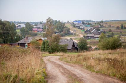 Пермский край. Сельская дорога.