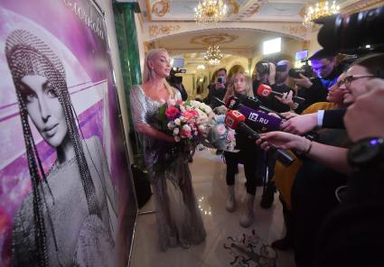 Москва. Анастасия Волочкова во время празднования своего дня рождения в `Император Холле`.