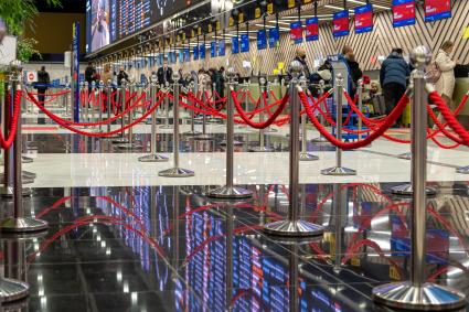Москва. Ограждения в Международном аэропорту Шереметьево имени А. С. Пушкина.