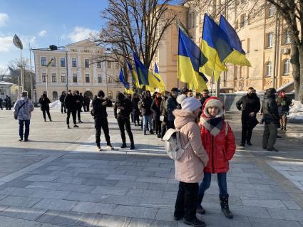 Украина. Харьков. Участники `Марша Единства`.