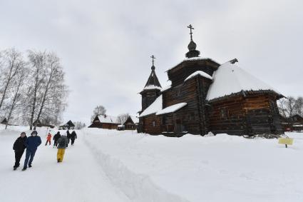 Суздаль.  Музей деревянного зодчества.