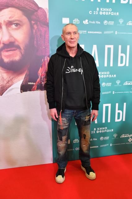 Москва. Актер Игорь Жижикин на премьере фильма `Папы` в кинотеатре `КАРО 11 Октябрь`.