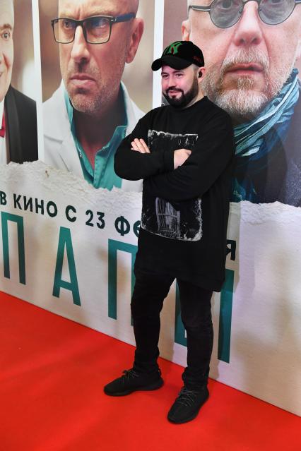 Москва. Продюсер Алексей Новацкий на премьере фильма `Папы` в кинотеатре `КАРО 11 Октябрь`.
