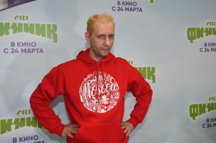 Москва. Режиссер Денис Чернов на премьере мультфильма `Финник` в кинотеатре `Каро 11 Октябрь`.