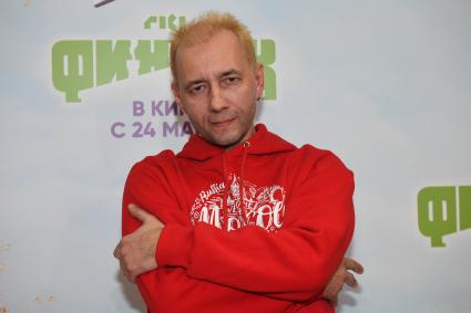 Москва. Режиссер Денис Чернов на премьере мультфильма `Финник` в кинотеатре `Каро 11 Октябрь`.
