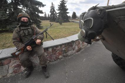 Киевская область. Вышгородский район. Военная операции РФ по демилитаризации Украины. Российские войска контролируют Чернобыльскую АЭС.