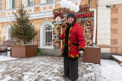 Москва. Ресторан сети `Корчма Тарас Бульба` в Большом Левшинском переулке.