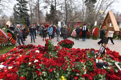 Москва. Могила руководителя фракции ЛДПР Владимира Жириновского на Новодевичьем кладбище.